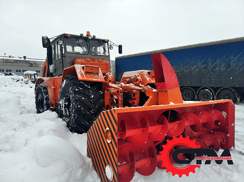 Трактор Кировец К700, шнекороторный снегоочиститель СШР-3.0