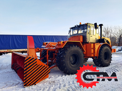 Трактор Кировец К700, шнекороторный снегоочиститель СШР-3.0
